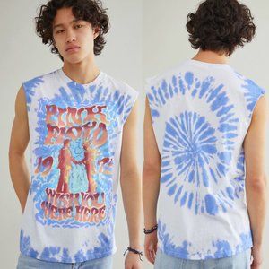 Pink Floyd Wish You Were Here Blue Tie Dye Muscle Band T-Shirt